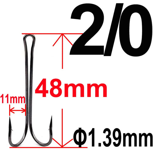 20 pcs with Box Long Shank Double Hook Weedless Fishing hook Fly Tying