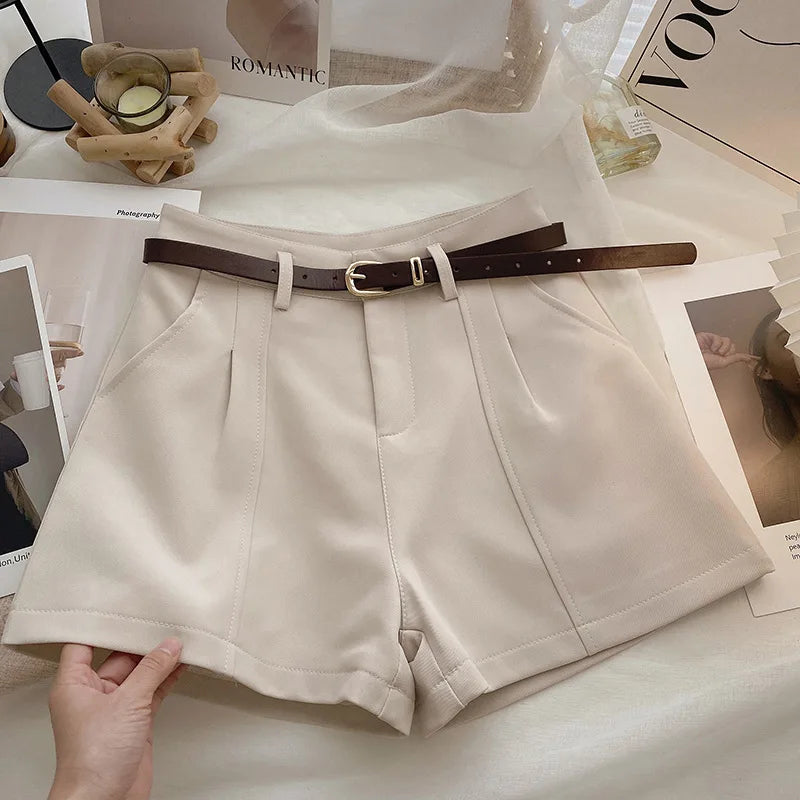 2025 Spring Summer New Shorts Fashion Women A-Line Loose Pocket Korean