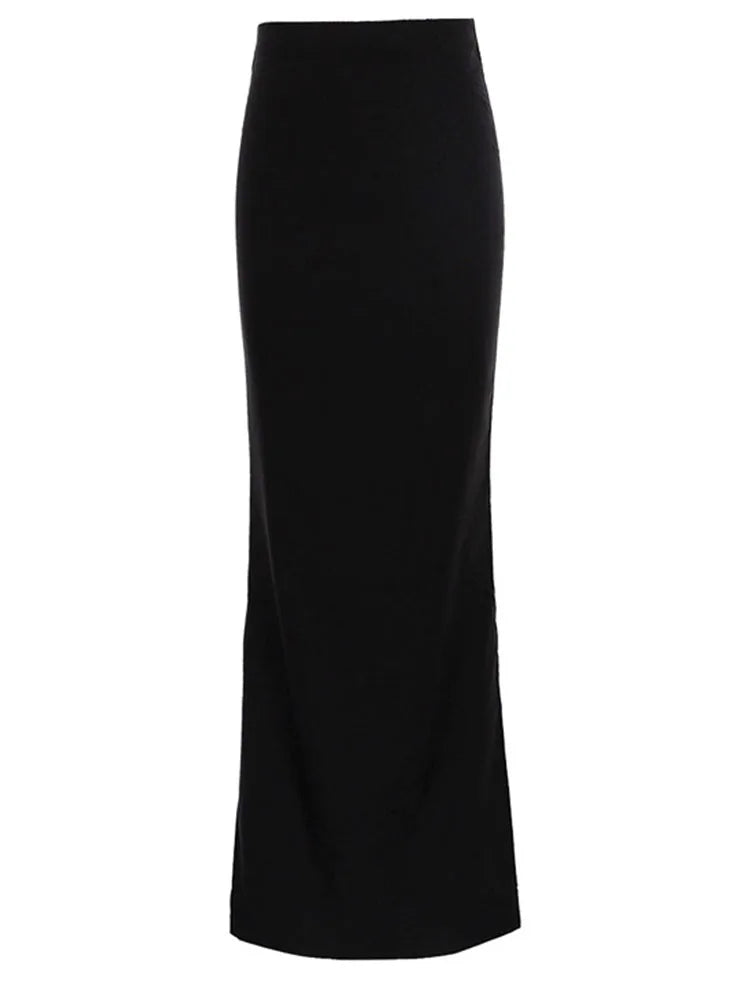 Fashion For Women Black Long Skirts High Waist Slim Seamless Elegant