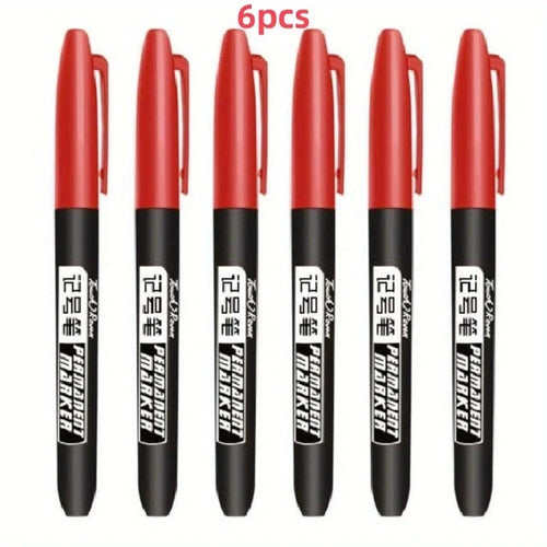 6 Pcs/Set Permanent Art Marker Pen Fine Point Waterproof Ink Thin Nib