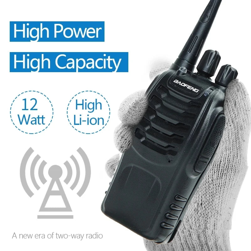 2/4PCS Baofeng BF-888S 12W Walkie Talkie Dual Band Portable Long Range