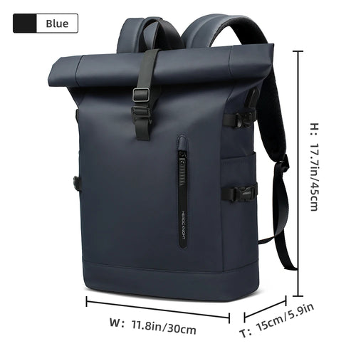 HK Expandable Travel Backpack Men Large Capacity Waterproof 15.6”