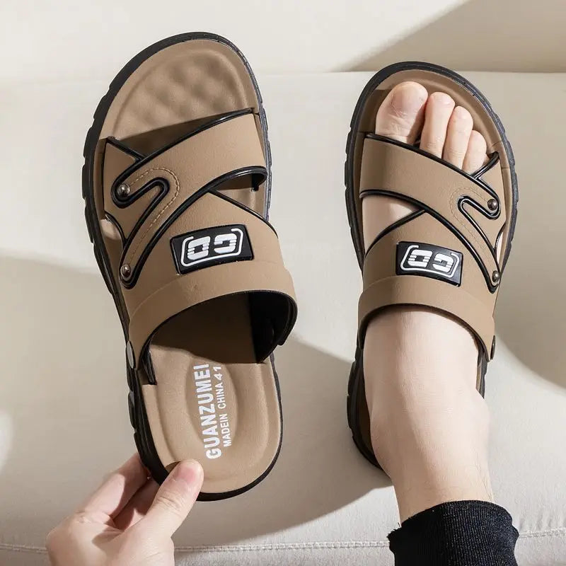 Men's Sandals Anti Slip Beach Shoes 2025 New Summer Versatile Anti