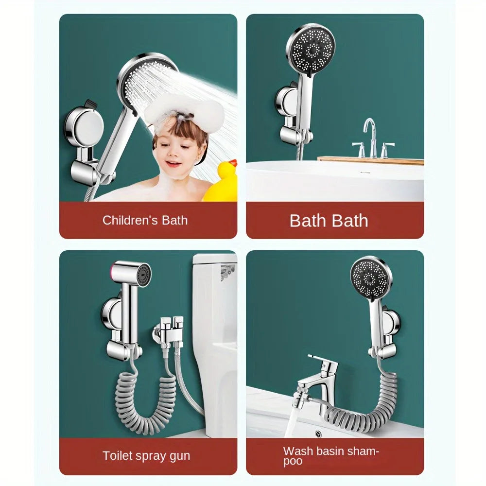 1Pc Universal Shower Head Holder Adjustable Strong Adhesive ABS Shower