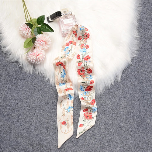 2024 New Luxury Brand Scarf Tarot Women Scarf Bag Hair Skinny Silk