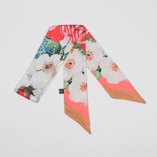 2024 New Luxury Brand Scarf Tarot Women Scarf Bag Hair Skinny Silk