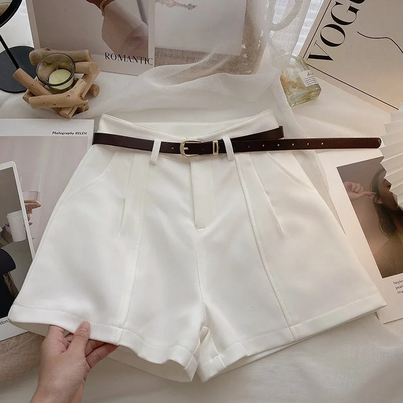 2025 Spring Summer New Shorts Fashion Women A-Line Loose Pocket Korean