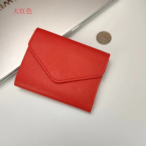 Women Short Cute Small Wallets Student Triple Fold Card Holder Girl ID