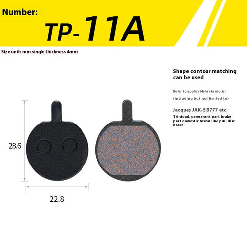 1Pair Semi-Metal Bicycle Hydraulic Disc Brake Pad MTB Mountain Bike