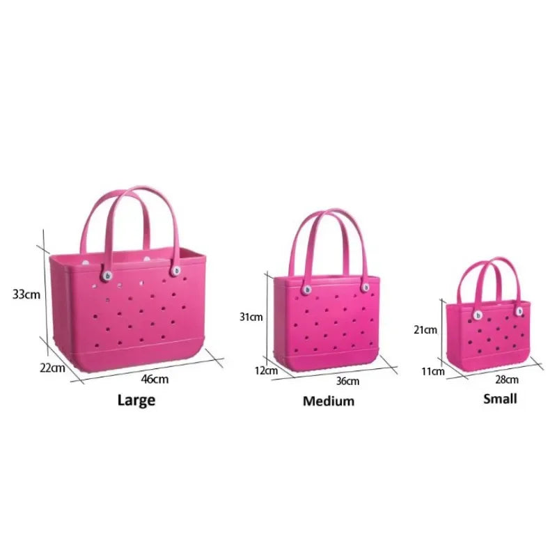 M/L/XL Beach Bag Fashion EVA Waterproof Rubber Picnic Storage Basket