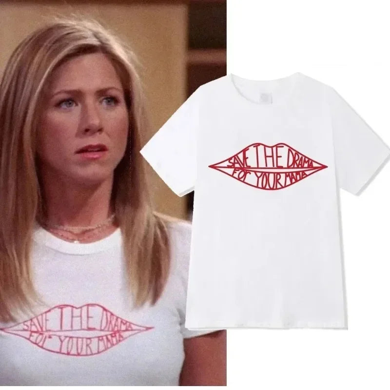 2025 Friends TV Show Rachel Save Drama Kawaii Mom T-Shirt Top Plus
