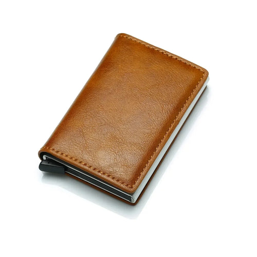 Carbon Fiber Credit Card Holder Wallet Men Rfid Smart Metal Thin Slim