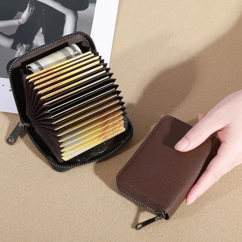 20 Detents Cards Holders PU Business Bank Credit Bus ID Card Holder