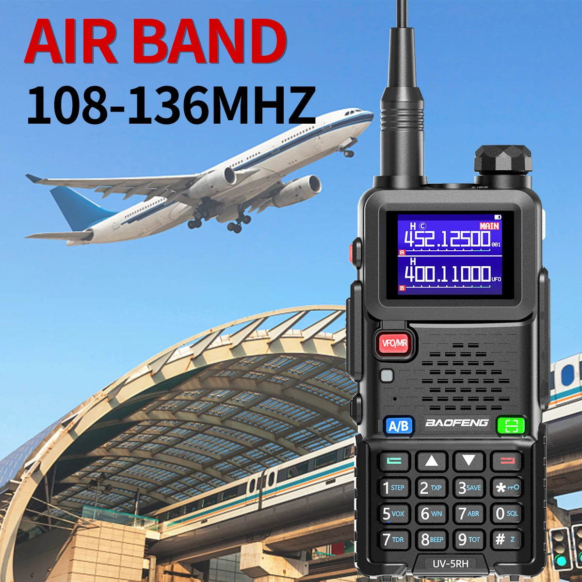 UV 5RH Pro Max 15W Air Band Walkie Talkie Long Range Wirless Copy