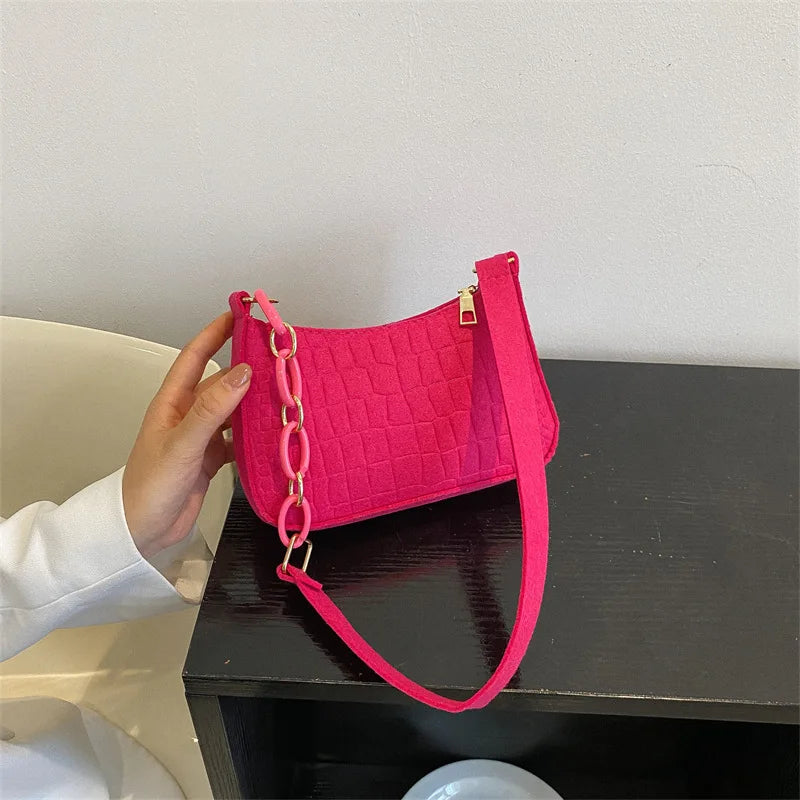 Lady Felt Armpit Design Luxury Tote Released Fashion Ladies Handbag