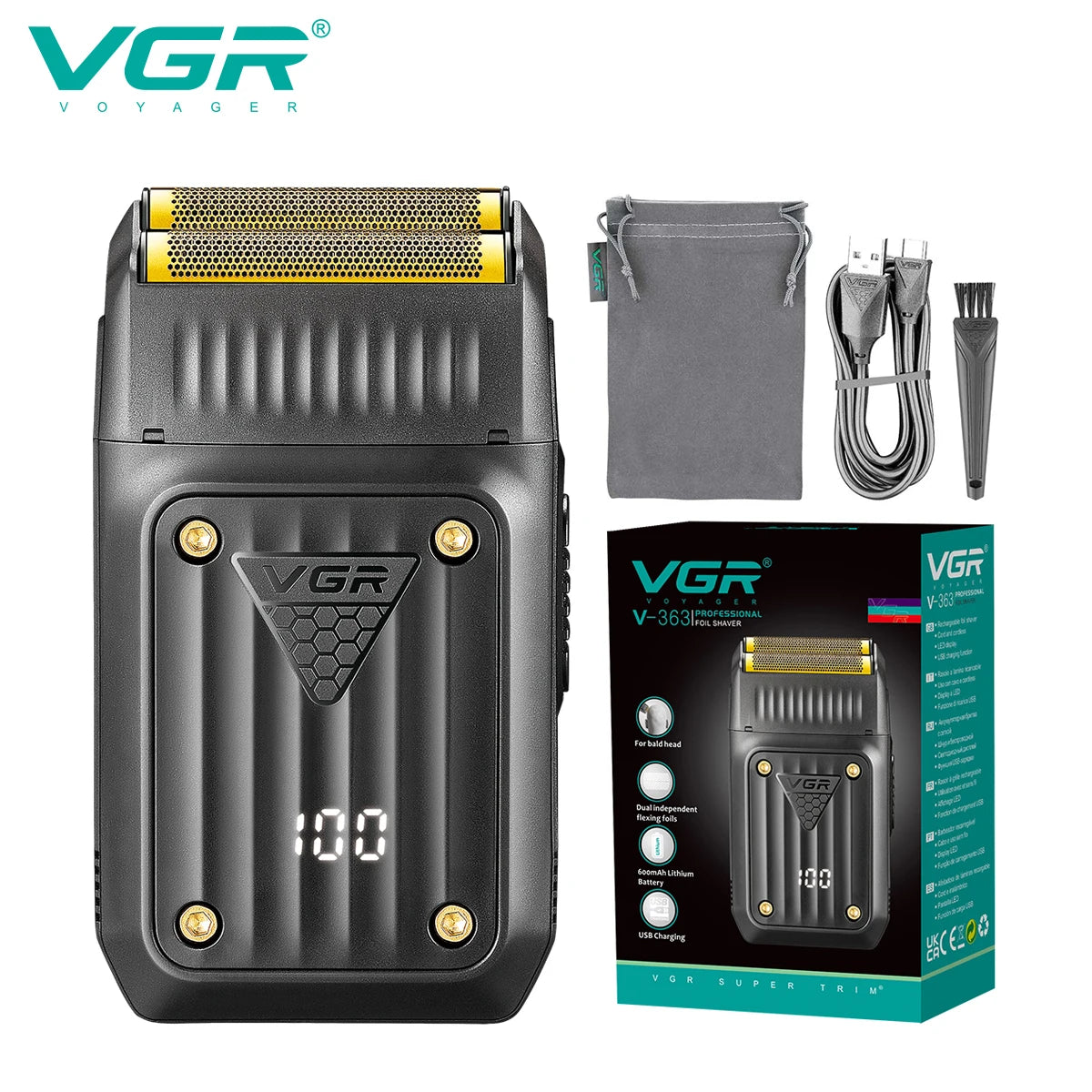 VGR 363 Razor Electric Shaver Professional Hair Trimmer Rechargeable