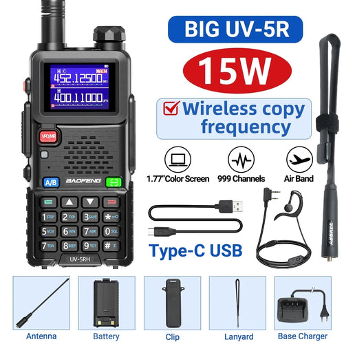 UV 5RH Pro Max 15W Air Band Walkie Talkie Long Range Wirless Copy