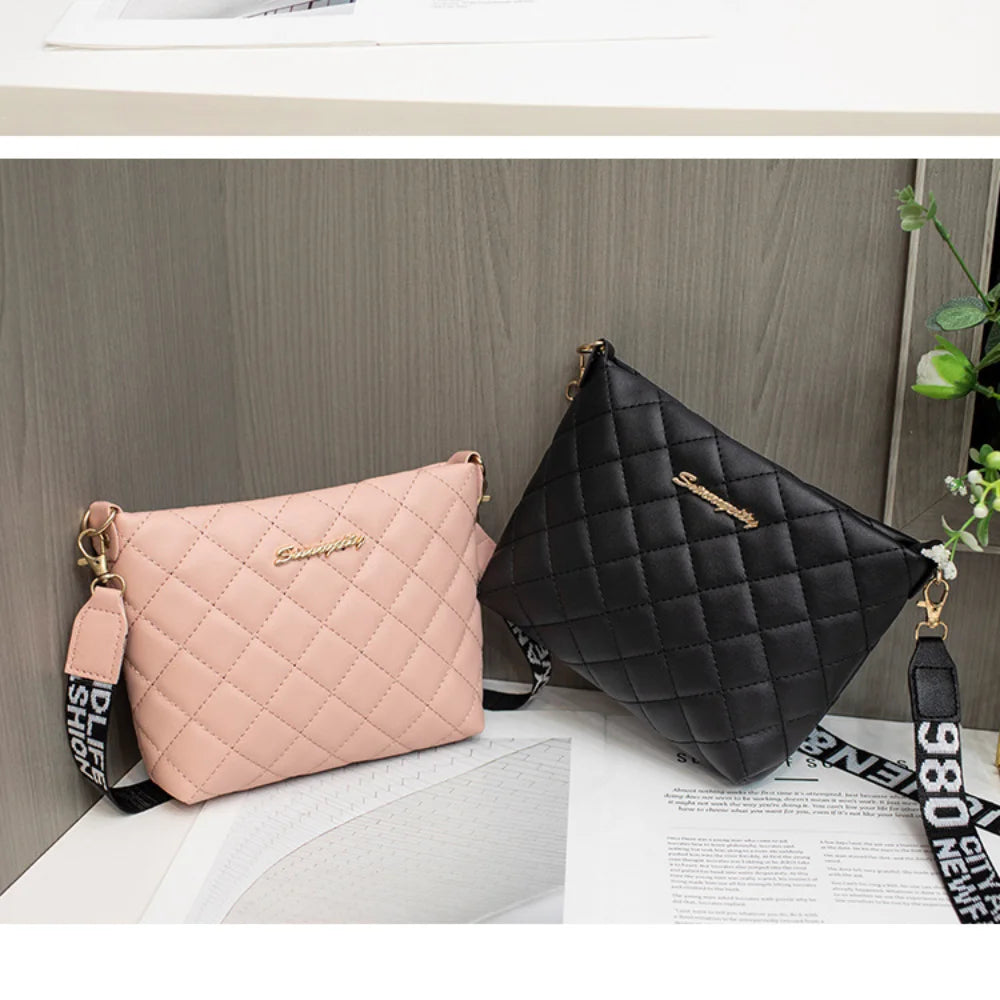 Small Messenger Bag For Women Trend Lingge Embroidery Female Shoulder