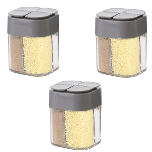 4in1 Camping Seasoning Shaker Multi-Purpose Spice Jar with Lid