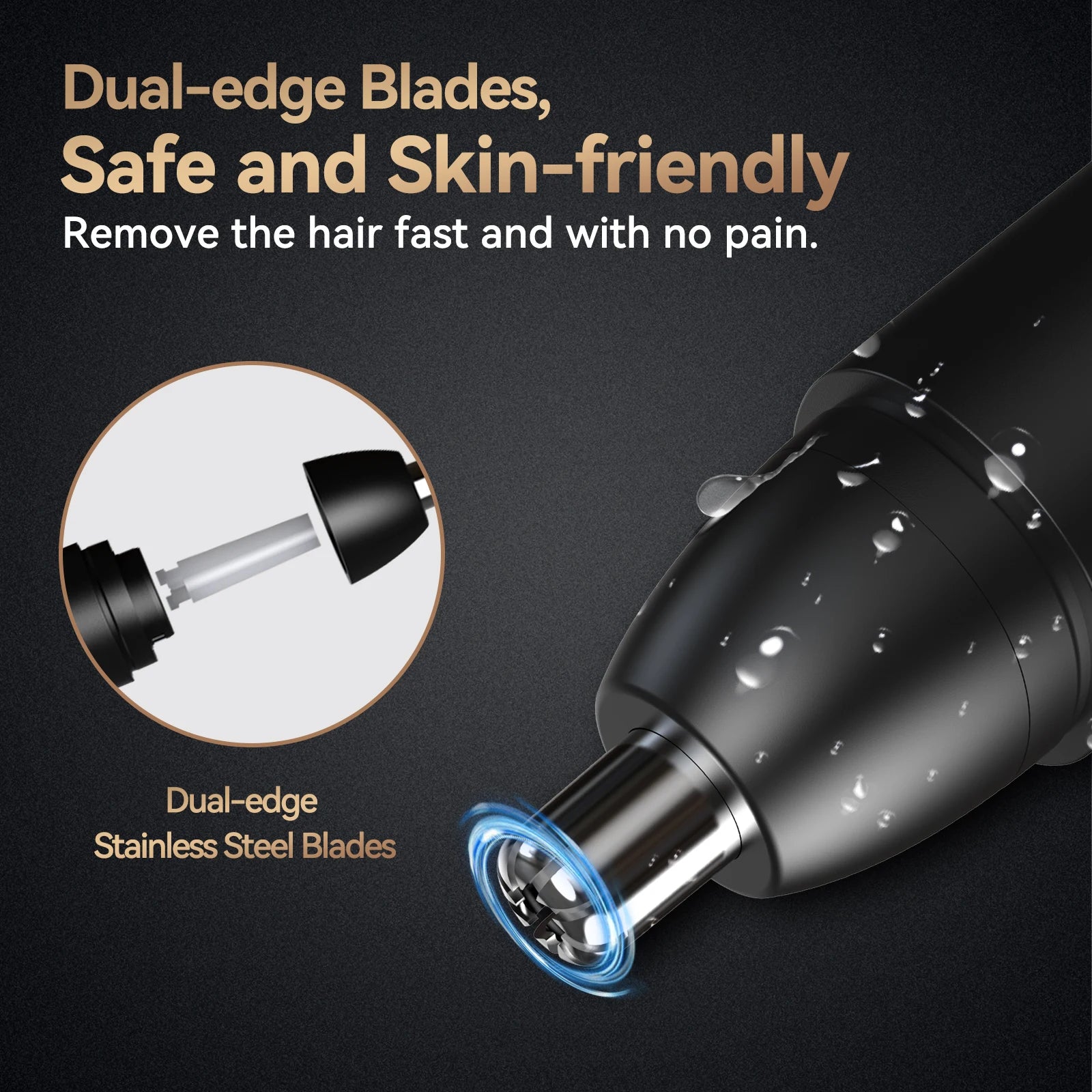 MAXGROOM Nose Hair Trimmer for Men Rechargeable 360 Rotating