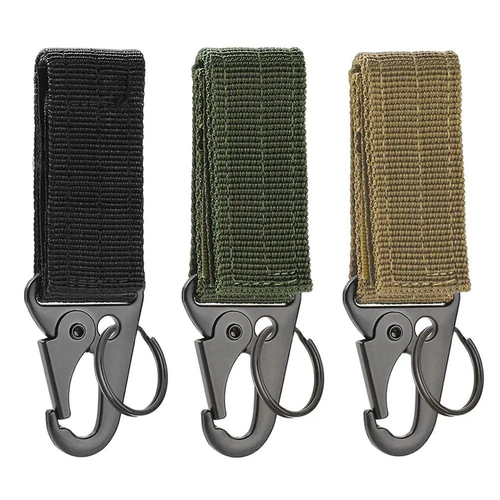 2pcs Tactical Hanging Buckle Molle Nylon Webbing Carabiner Belt