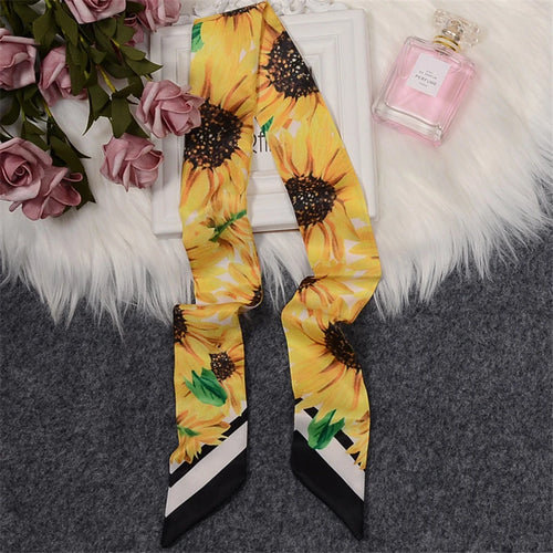 2024 New Luxury Brand Scarf Tarot Women Scarf Bag Hair Skinny Silk