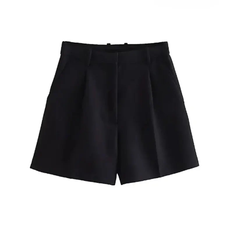 Mooyufon Women Fashion Side Pockets Front Darts Bermuda Shorts Vintage