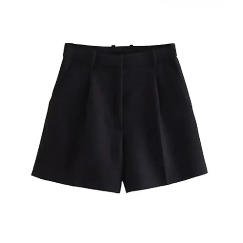 Mooyufon Women Fashion Side Pockets Front Darts Bermuda Shorts Vintage