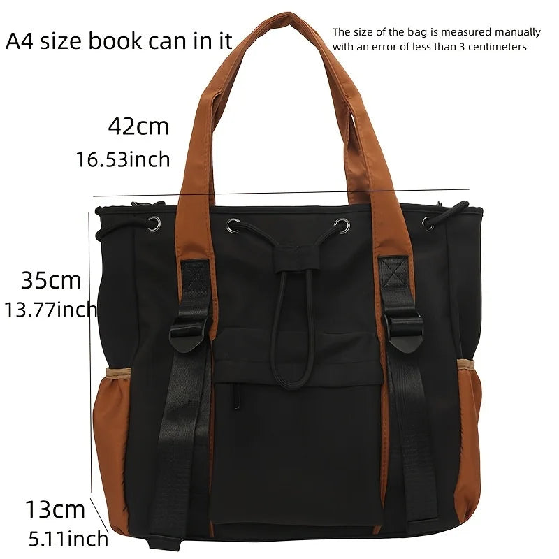Women's Bags Color Clashing Large Capacity Waterproof Shoulder Bags