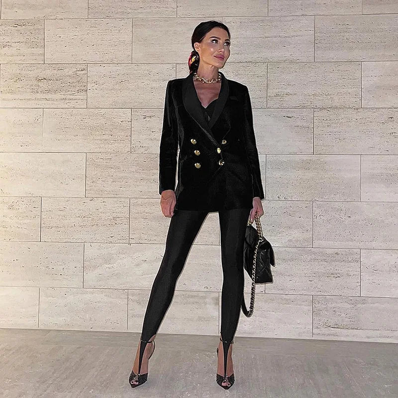 Y2K Long Korean Fashion Women Pants Spring Black High Waisted Skinny