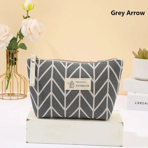 New Canvas Cosmetic Bags Zipper Opening Key Card Holder Cartoon