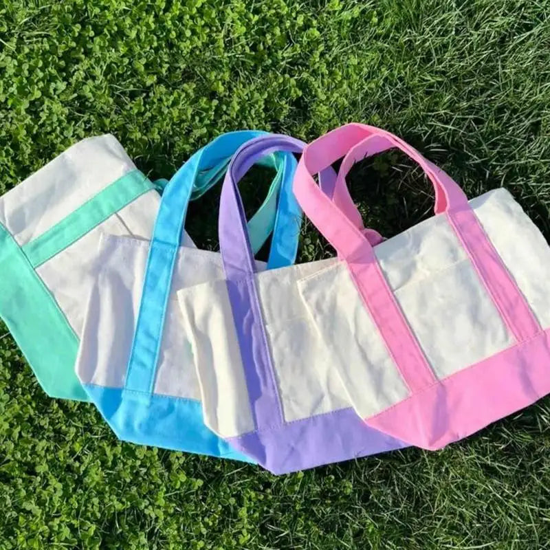 Large Canvas Tote Bag Minimalist Commuter Shoulder Bag Reusable