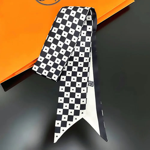 2024 New Luxury Brand Scarf Tarot Women Scarf Bag Hair Skinny Silk