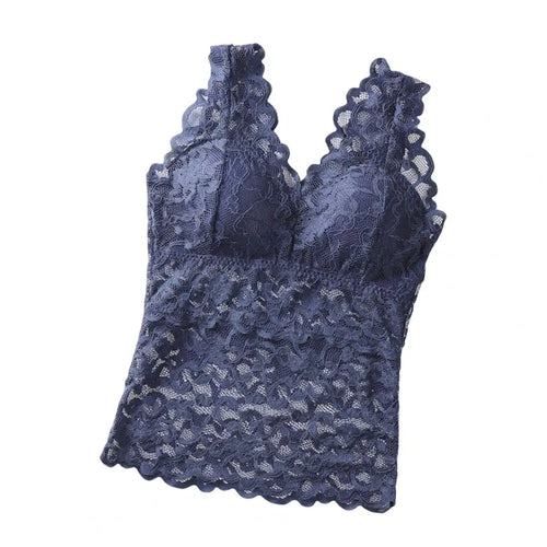 Sexy Women's Tanks Top See-through Pads Beauty Back Thin Bra Vest