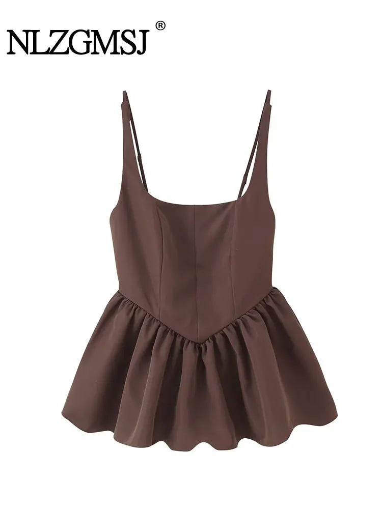 TRAFNLZGMSJ 2025 Summer Women's Casual Top Short Tops For Women