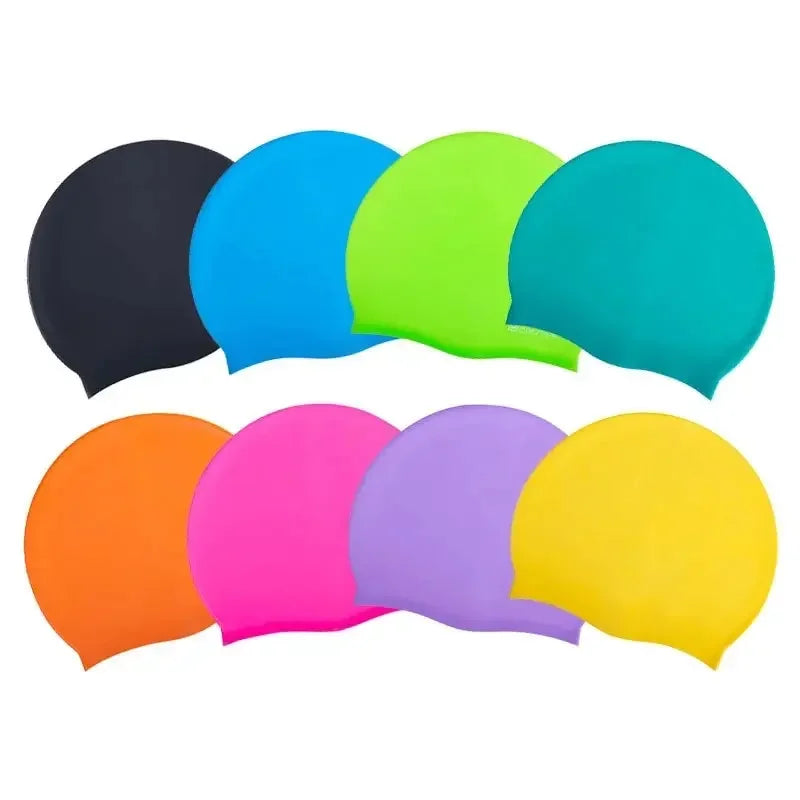 Swimming Cap Silicone Waterproof Swim Hat for Men Women Adult Kids