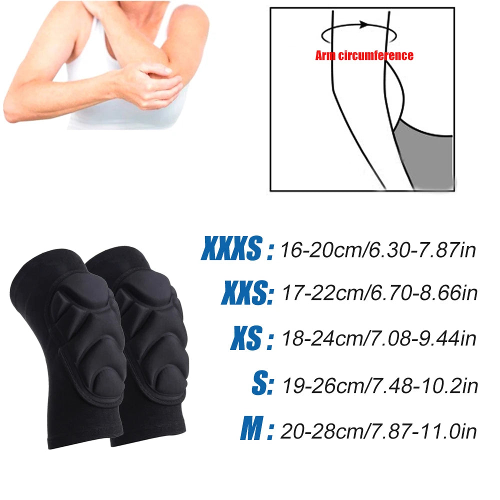 1Pair Thick Sponge Knee Pads Elbow Compression Sleeves Guard Collision