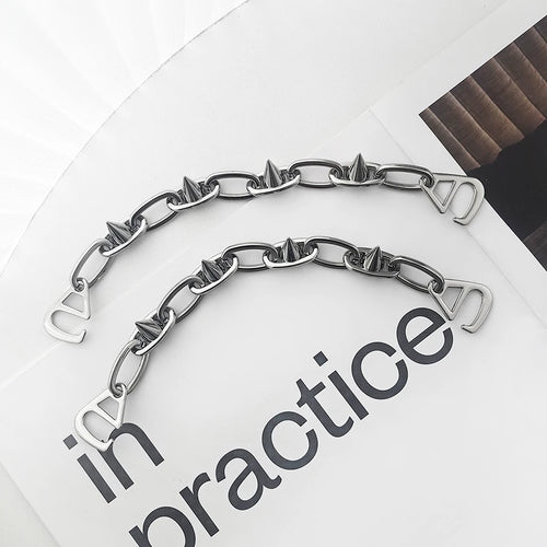 2 Pieces Sparkling Faux Pearl Decoration Chain Suitable For Crocs Bogg