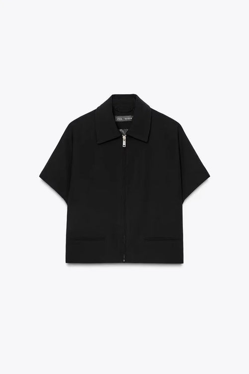 HipSeam Women Lapel Collar Short Jacket Women's Cropped Short Collared