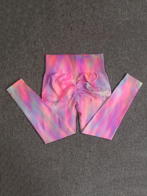 Seamless Push Up Scrunch Sport Leggings For Women Tummy Control Butt