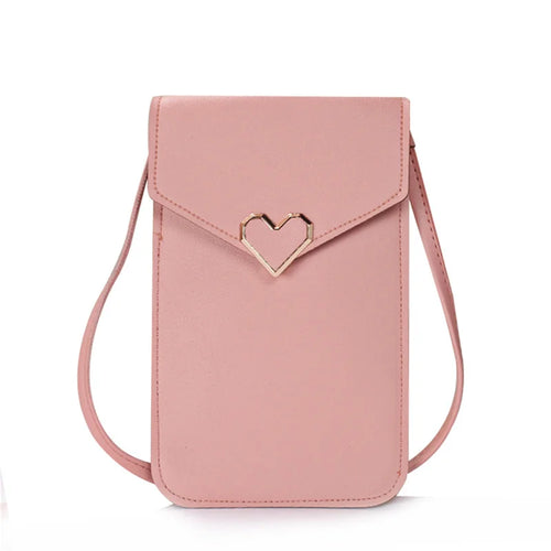Women Cell Phone Bag Shoulder Transparent Card Holders Girl  Handbag