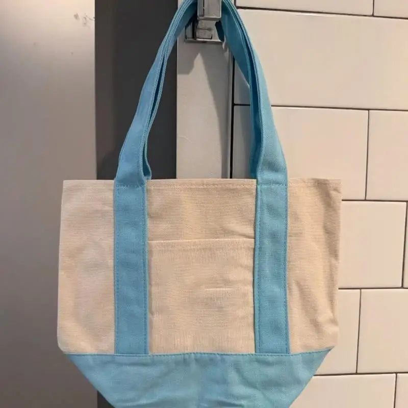 Large Canvas Tote Bag Minimalist Commuter Shoulder Bag Reusable