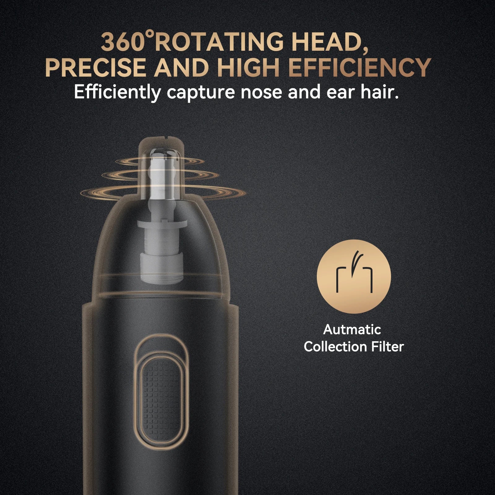 MAXGROOM Nose Hair Trimmer for Men Rechargeable 360 Rotating