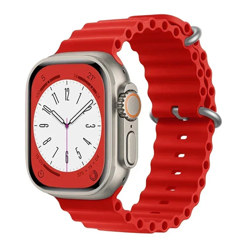 Silicone Ocean band for Apple Watch straps 45mm 46mm 40mm Ultra 2 49mm