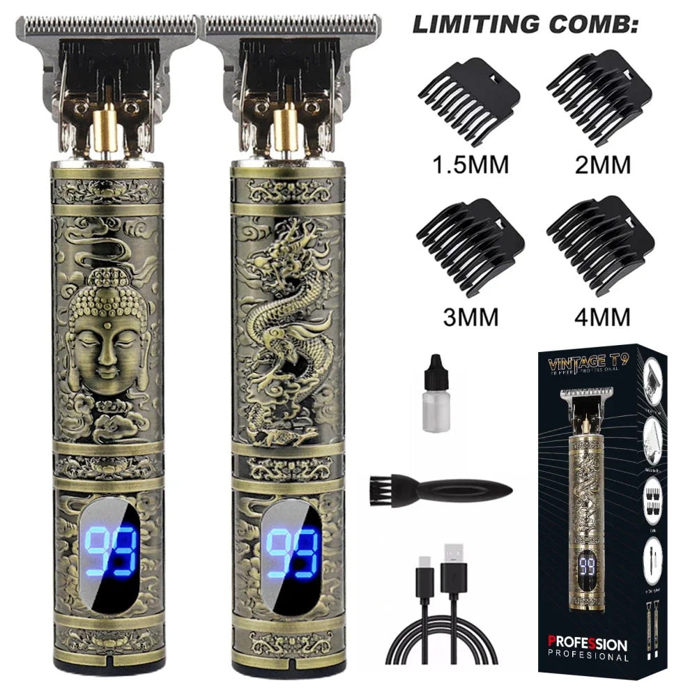 LCD Display T9 Electric Hairber 0mm Shaver Hair Trimer Home Appliances