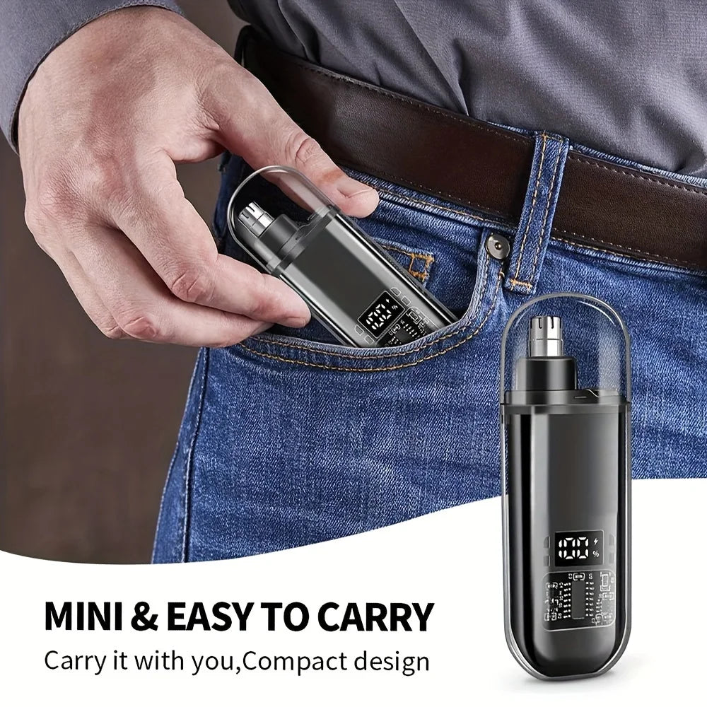 Suitable for men, USB charging nose and ear hair trimmer portable