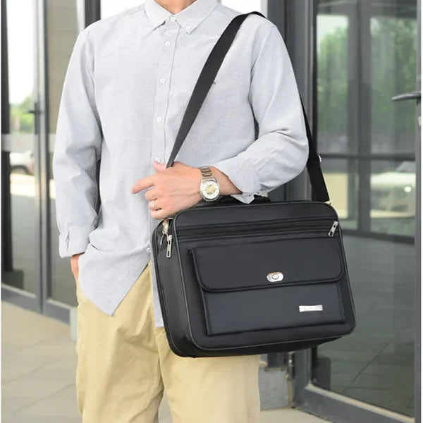 Large Capacity Briefcase Travel Essentials Laptop Storage Diagonal Bag