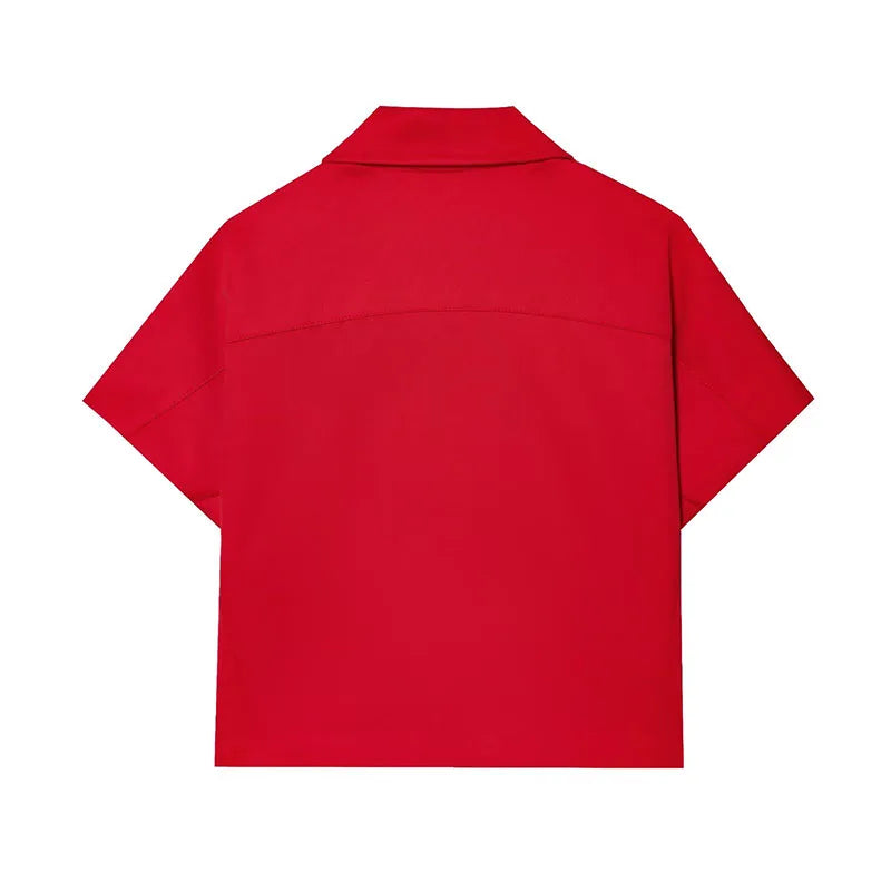 HipSeam Women Lapel Collar Short Jacket Women's Cropped Short Collared