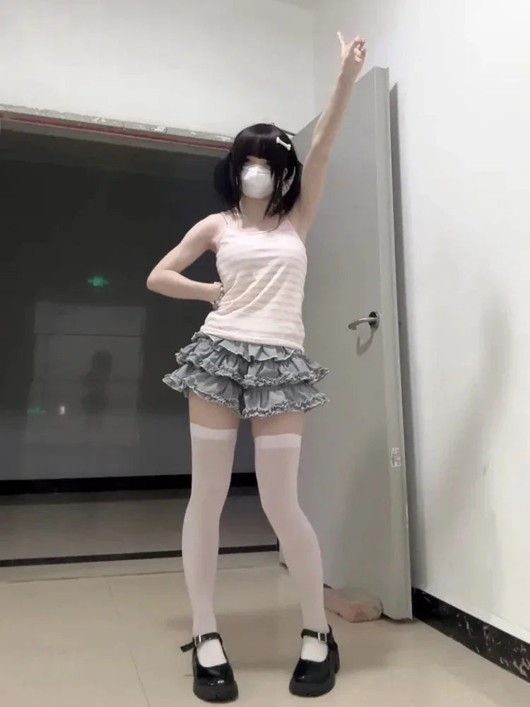 Summer Pink Ropa Mujer Crop Tops Women Clothing Kawaii Sexy 2024 Y2k