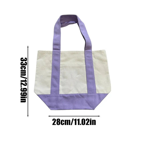Large Canvas Tote Bag Minimalist Commuter Shoulder Bag Reusable